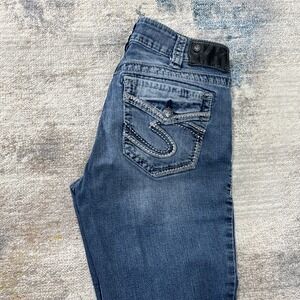 Silver Jeans Suki Mid Boot Low Rise Y2K Women's Jeans W30 L31 Fluid Denim